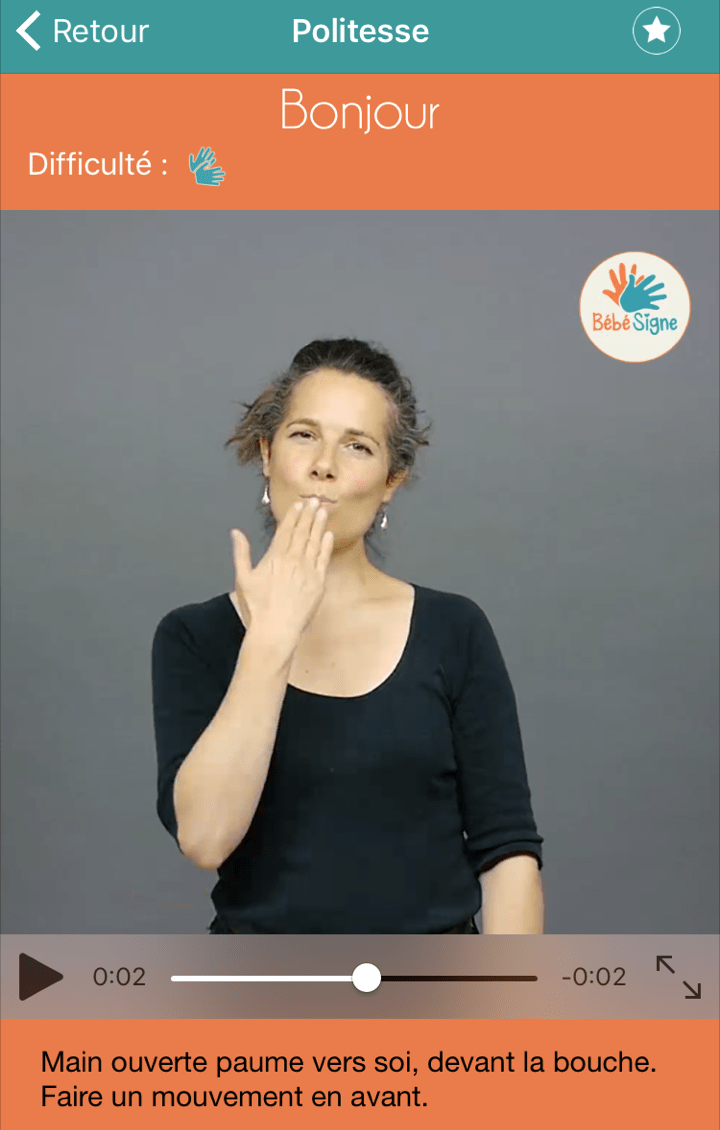 L'application Bébé Signe