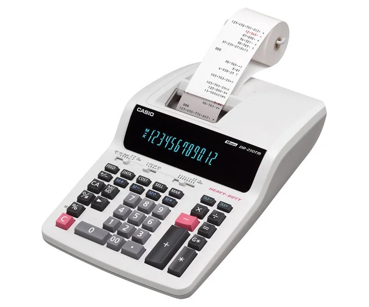 BÉ BÌNHMáy tính in bill CASIO DR210RWE Printing Calculator