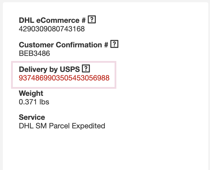 What does it mean when my package says it was handed over to the local carrier? Bebonia
