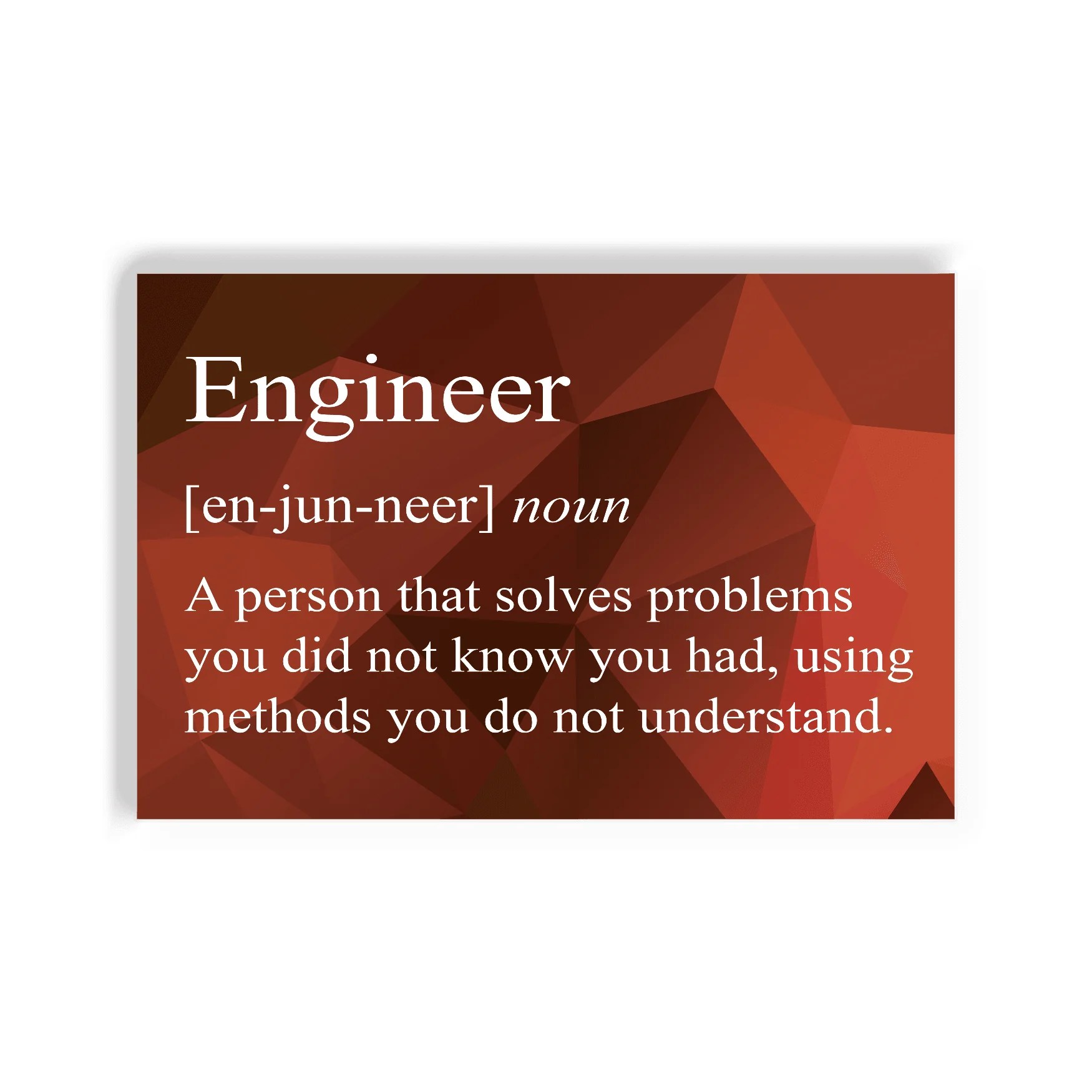Engineer Definition 2x3 Because Science