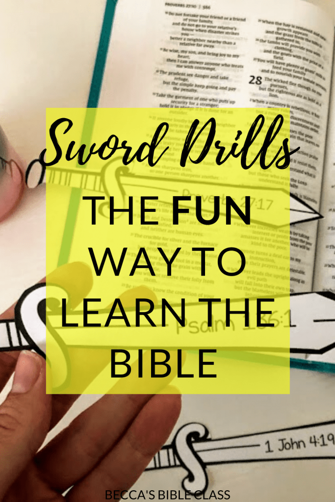 Sword Drills A FUN Way to Learn About the Bible Becca's Bible Class