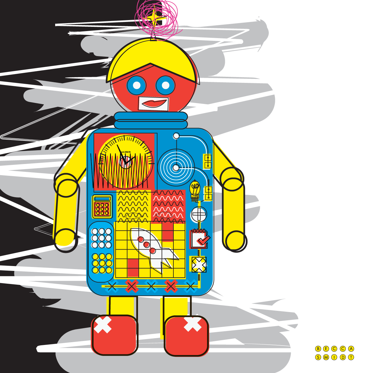 vintage toy robot