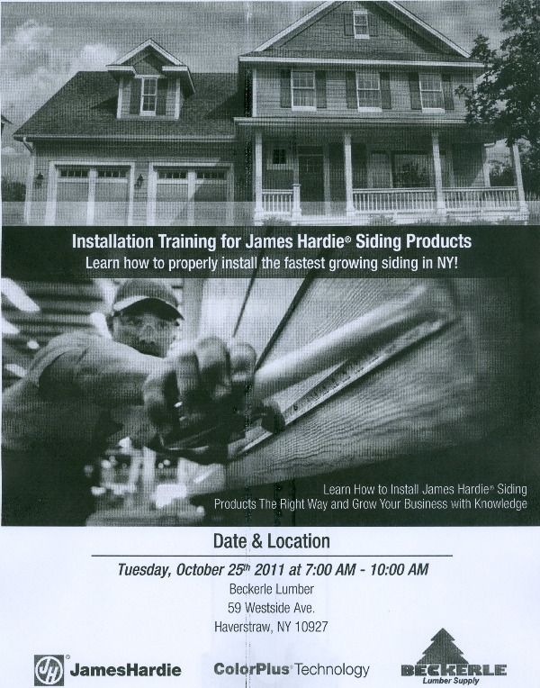 Beckerle Lumber James HARDI Siding Seminar