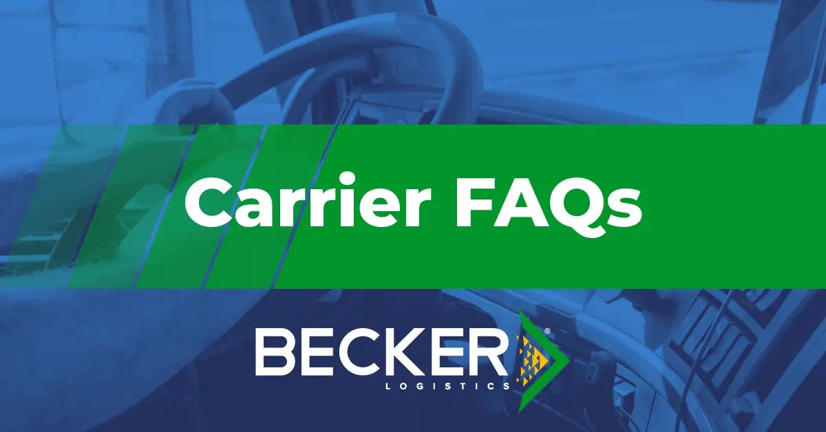 Carrier FAQs with Becker Logistics