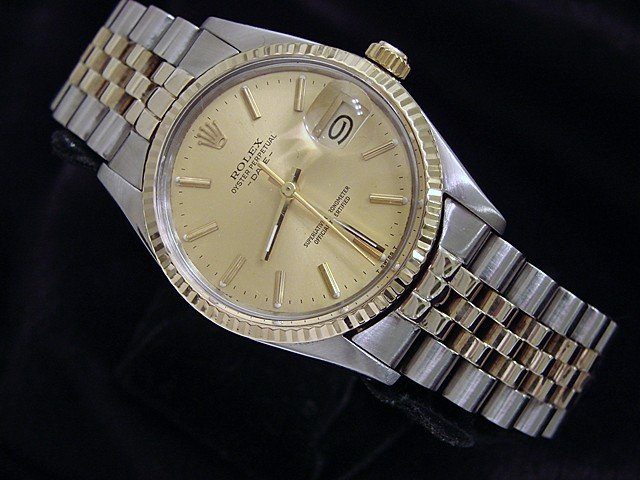 Rolex Mens Two Tone Date 15053 For Sale Sku 9092596mt