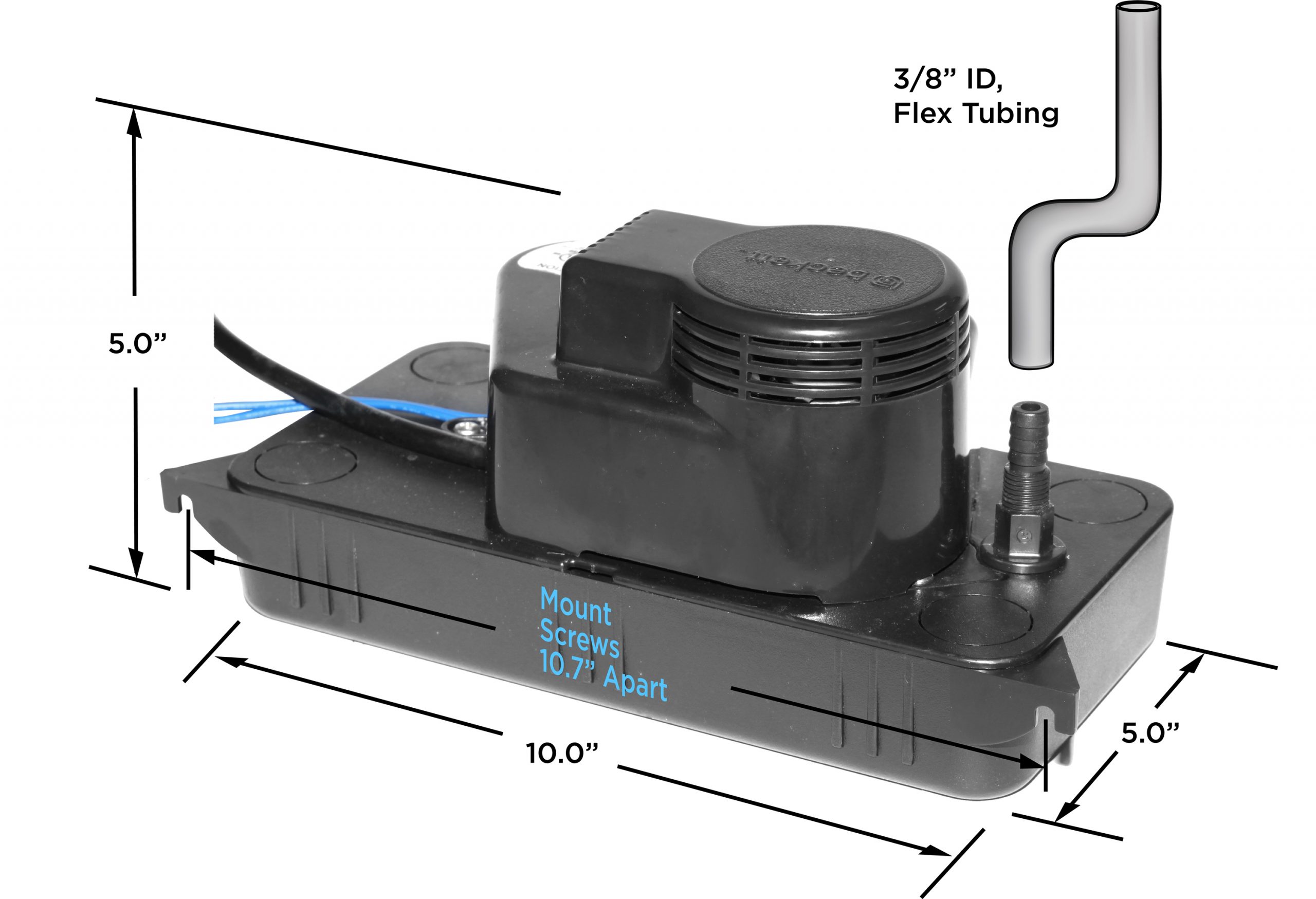 CL202ULHT Low Profile High Temp Condensate Pump, 230V, 20 Foot Max Lift