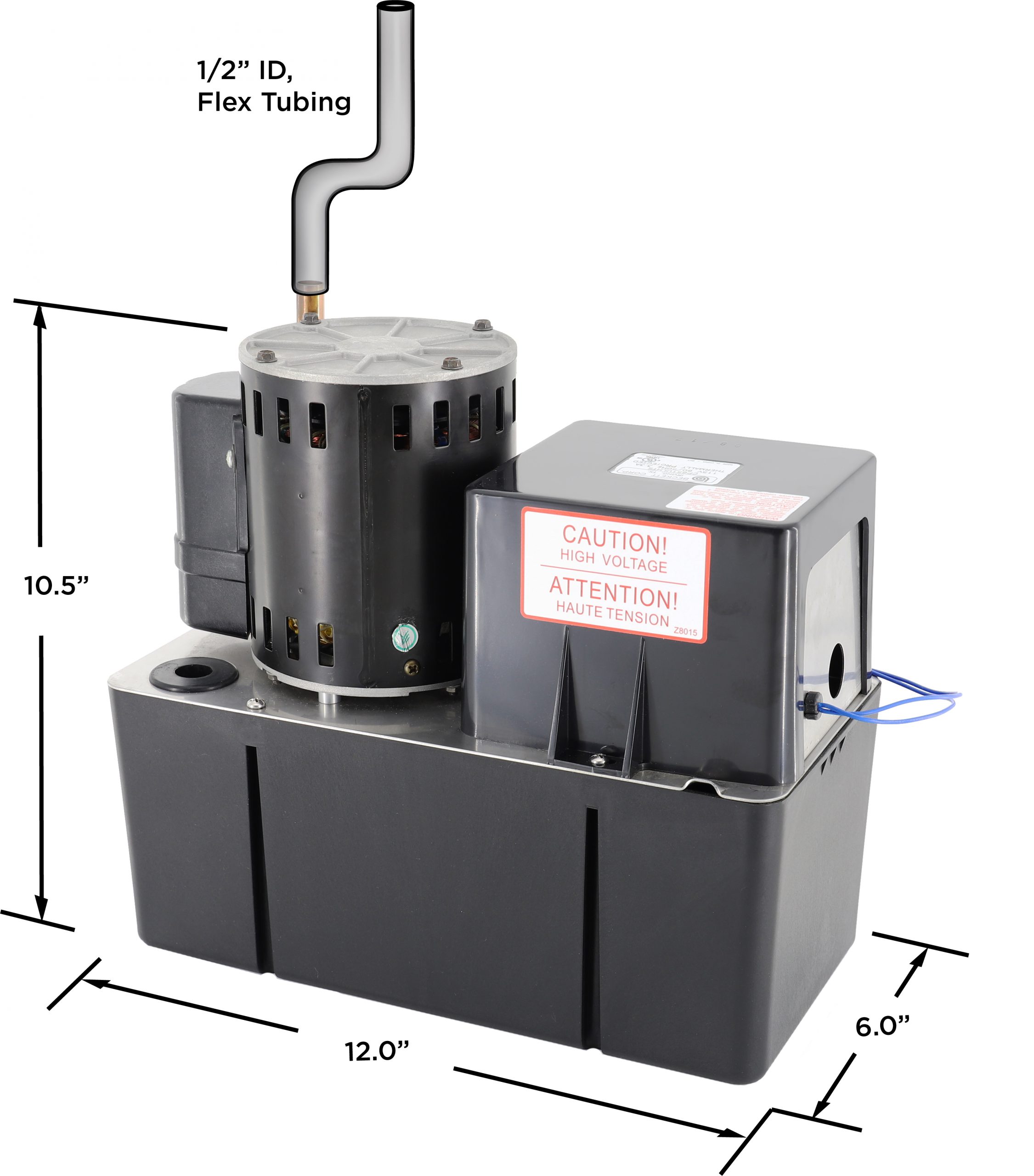 CP651ULHTS Large High Temp Condensate Pump, 115V, 65 Foot Max Lift