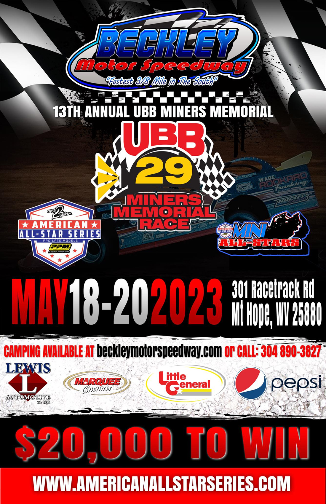 Beckley Motor Speedway Mount Hope, West Virginia Fastest 3/8 Mile