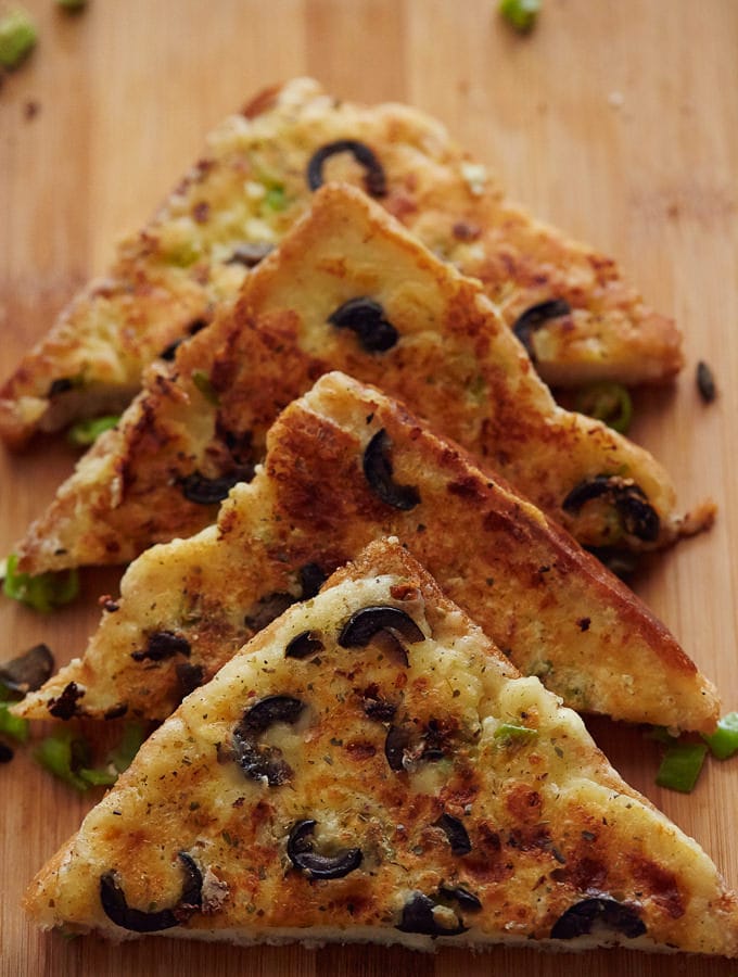 Chilli Cheese Toast with Garlic and Olives Becky Keeps House