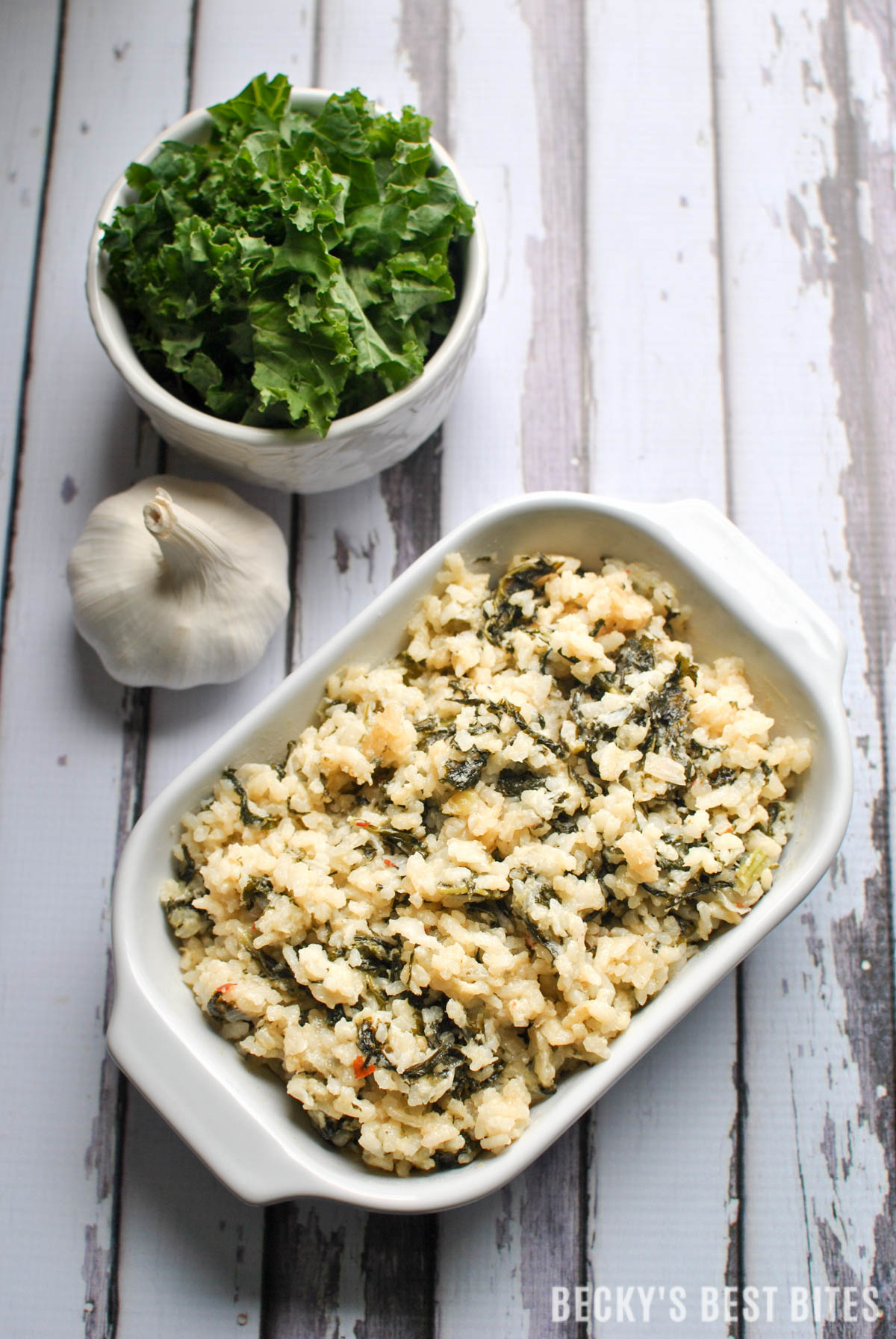 Creamy Kale Risotto with Parmesan Becky's Best Bites