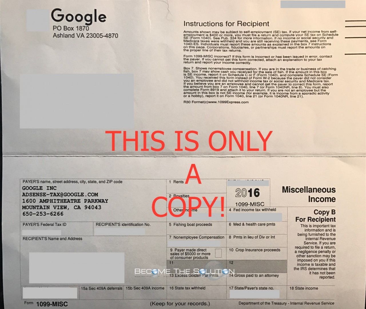 Where to Find Google AdSense 1099MISC