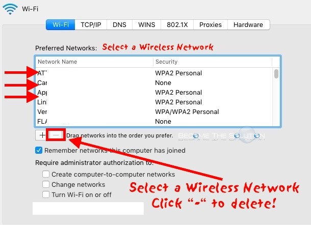 How To Remove Wireless Network Mac X