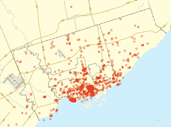 Bed Bug Reports for Toronto