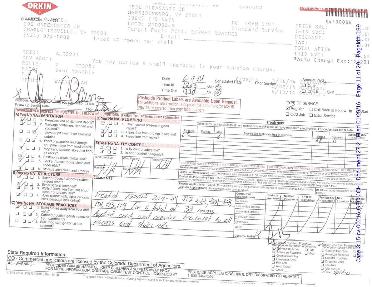 Orkin Pest Control Exhibits Page 20