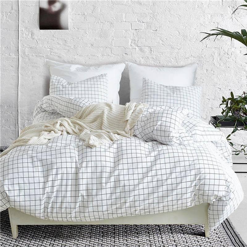 Minimalistic Square Grid Printed Duvet Cover