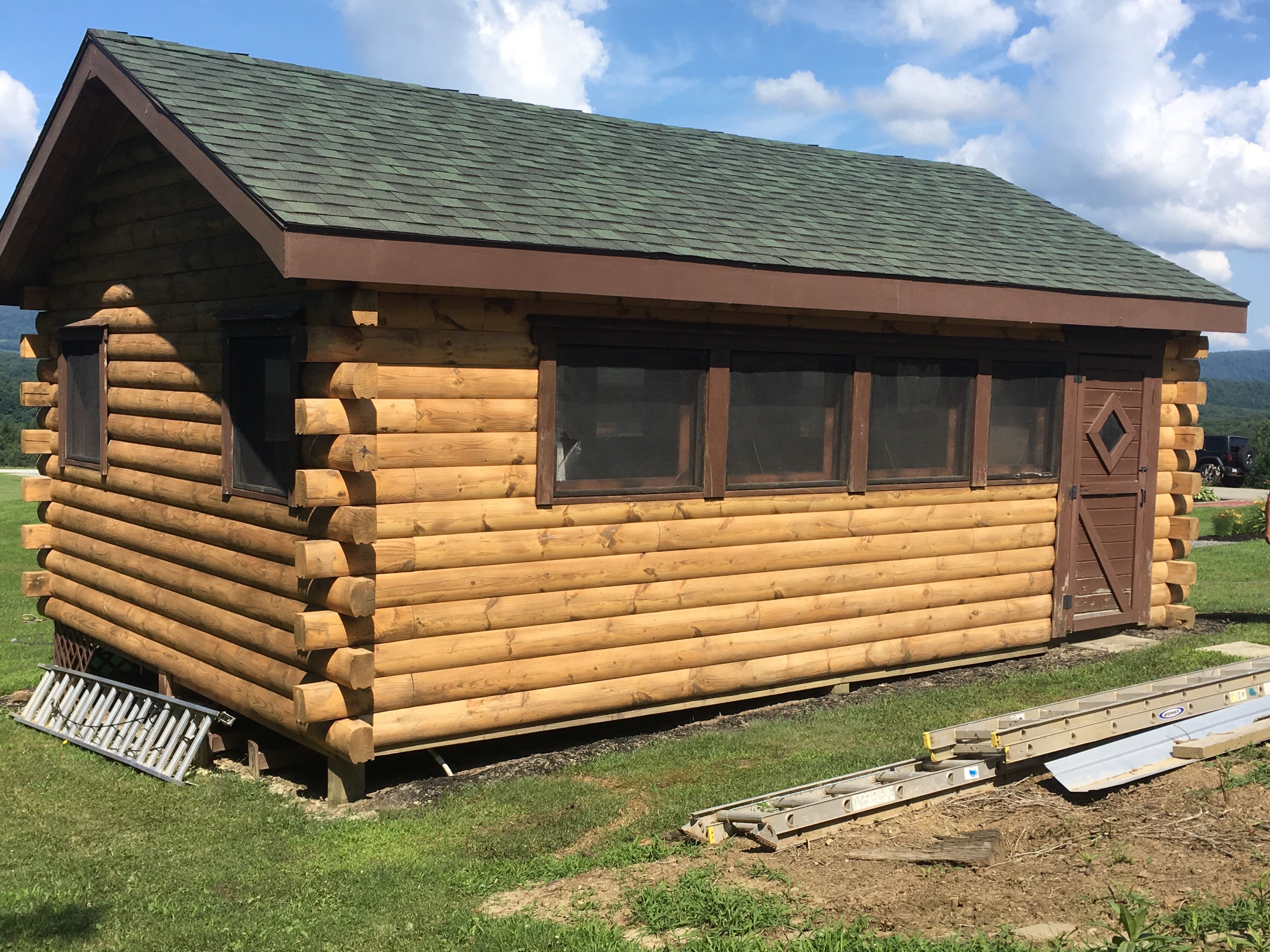 Log Home and Garage Alternative blasting Bedford Blasting