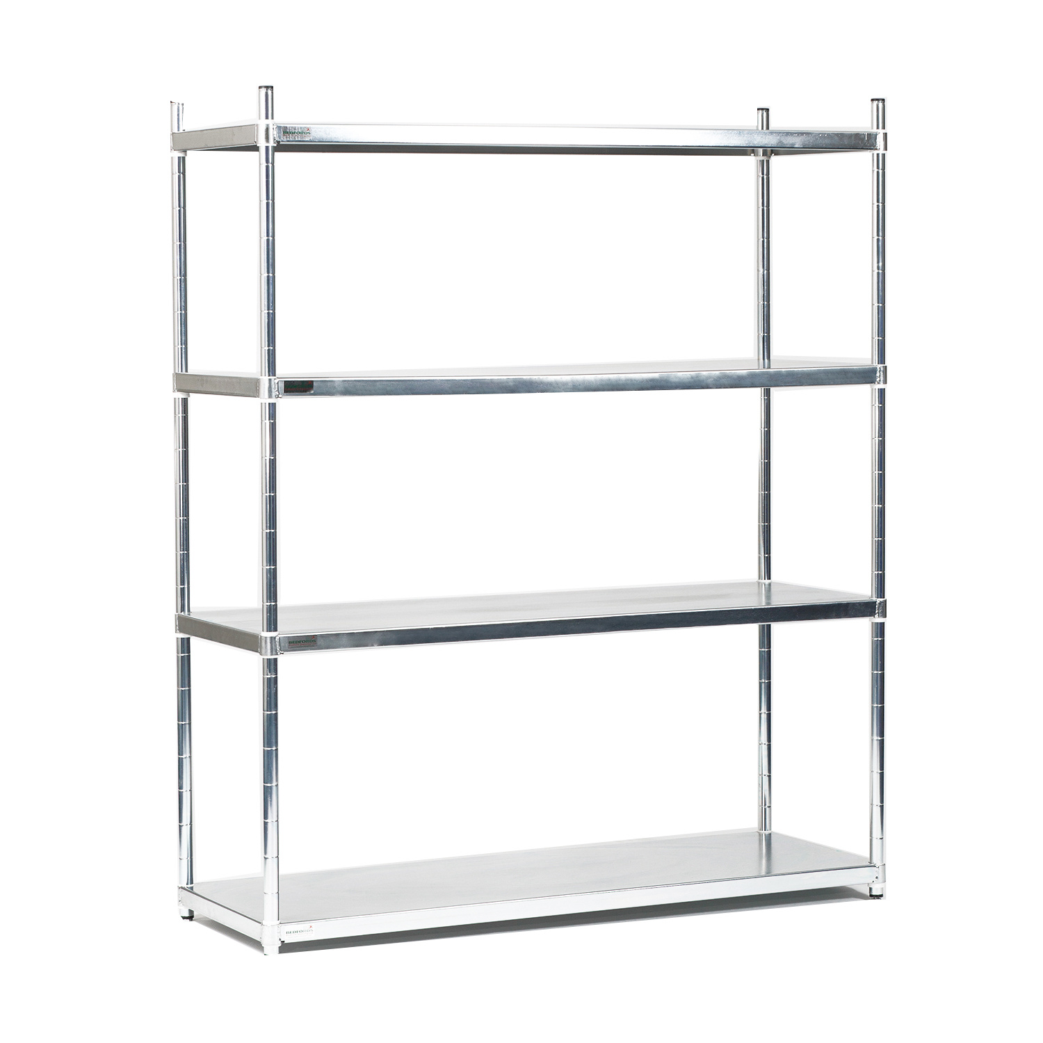 4 Tier Stainless Steel Solid Quartermaster Starter Bay Bedford Shelving Ltd