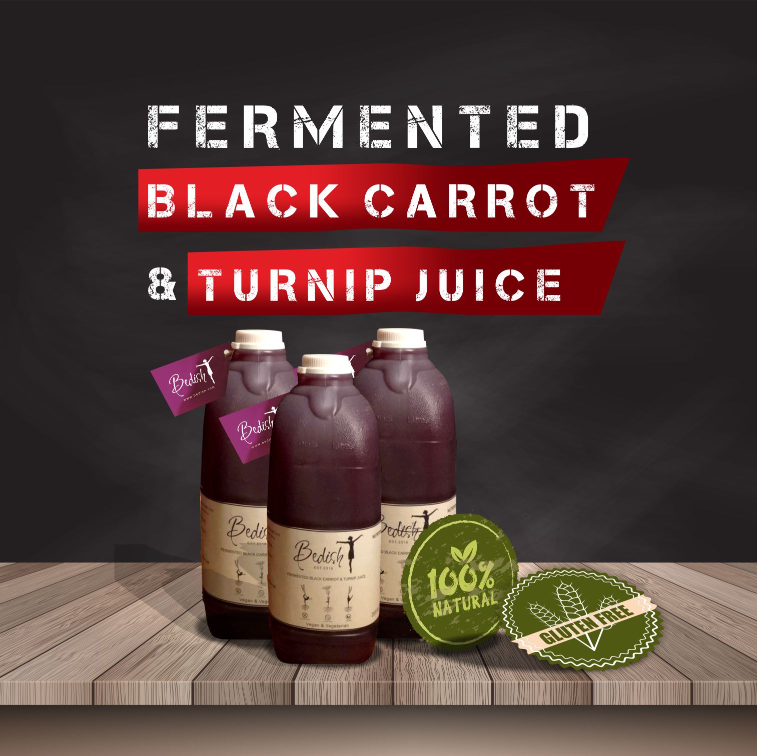 Fermented Black Carrot & Turnip Juice Bedish Fermented Black Carrot