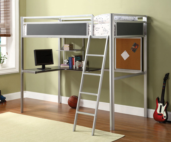 15 Functional Metal Loft Bed with Desk Bedroomm