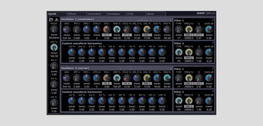 JS80P Is A FREE Virtual Synthesizer Plugin By Attila M. Magyar