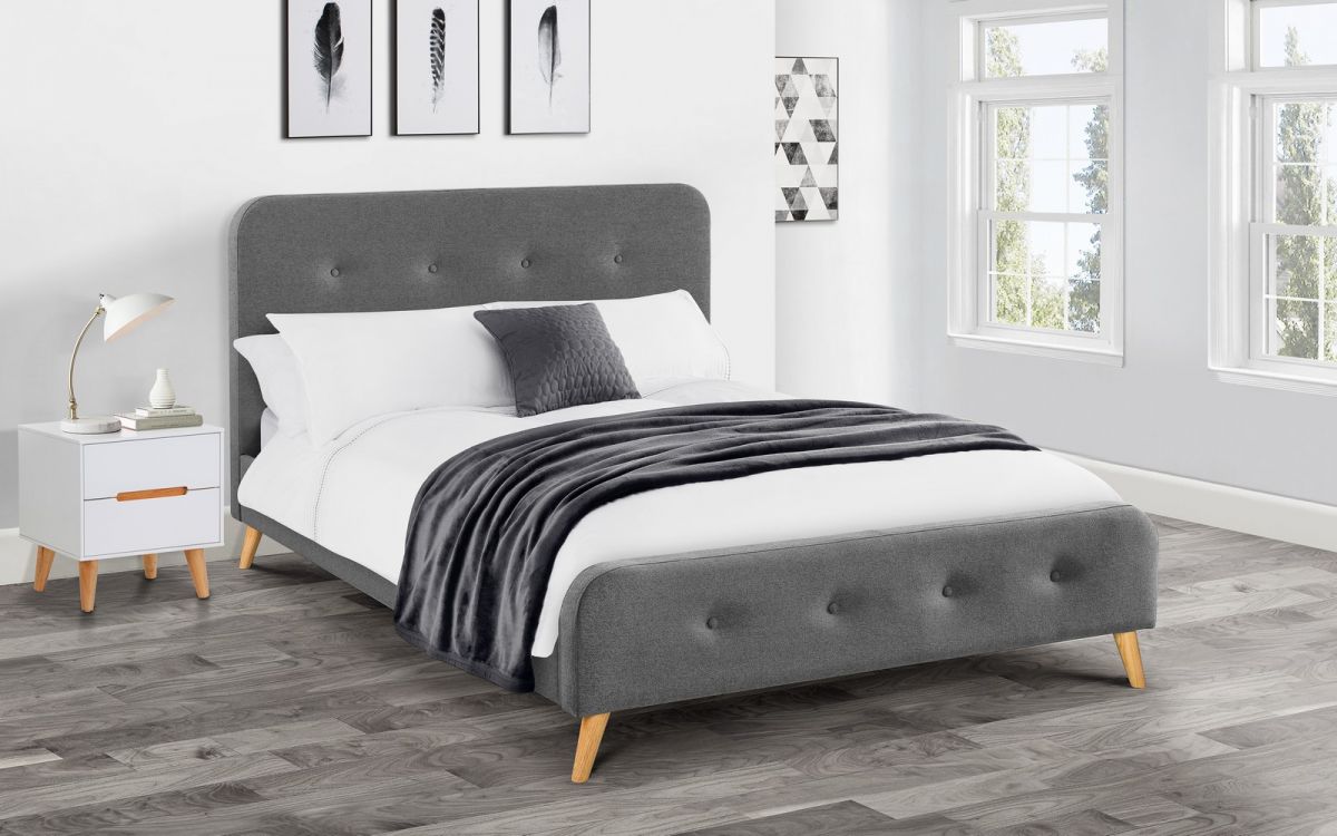 Astrid Curved Retro Fabric Bed Beds By Design Sowerby Bridge