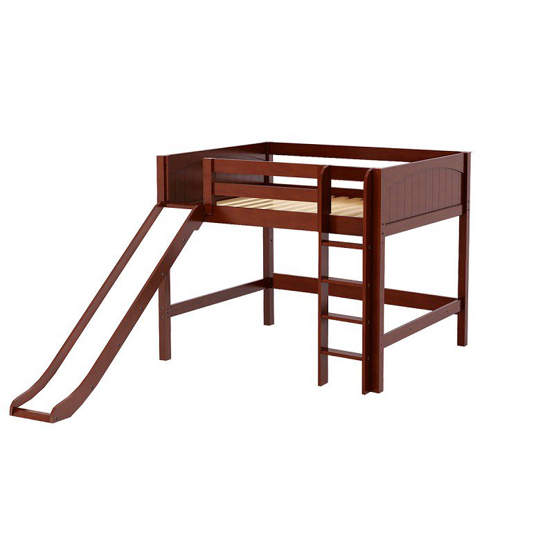 Sugar Full Maxtrix Mid Loft Bed with Straight Ladder