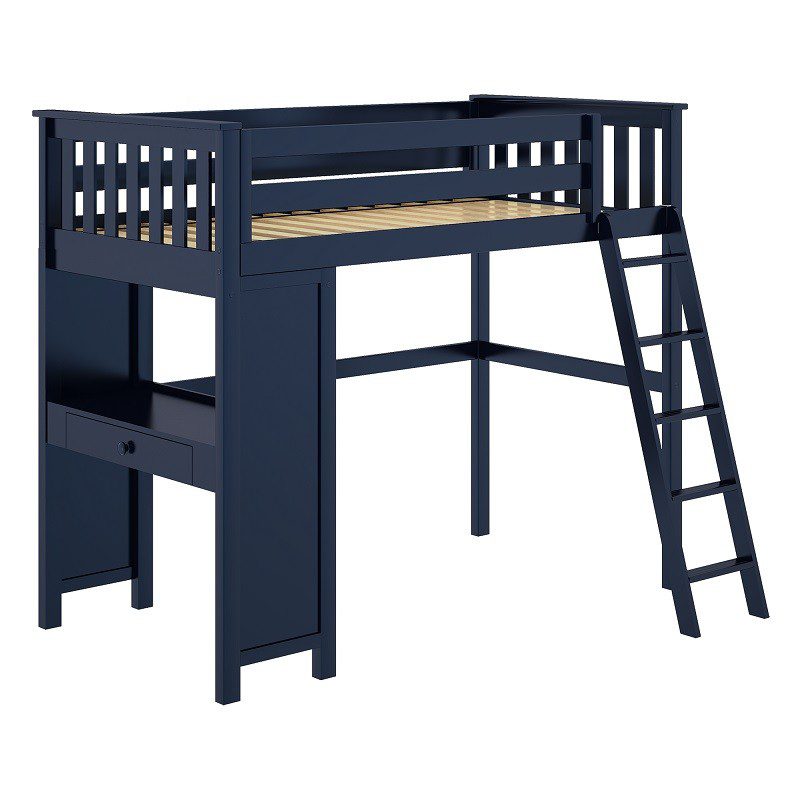 CanterburyBlue Twin Loft Bed Desk Solid Wood