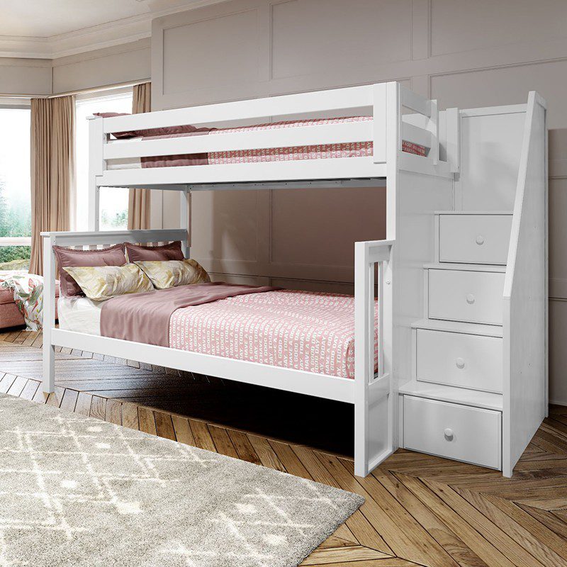 Jackpot Newcastle White Twin Over Full Staircase