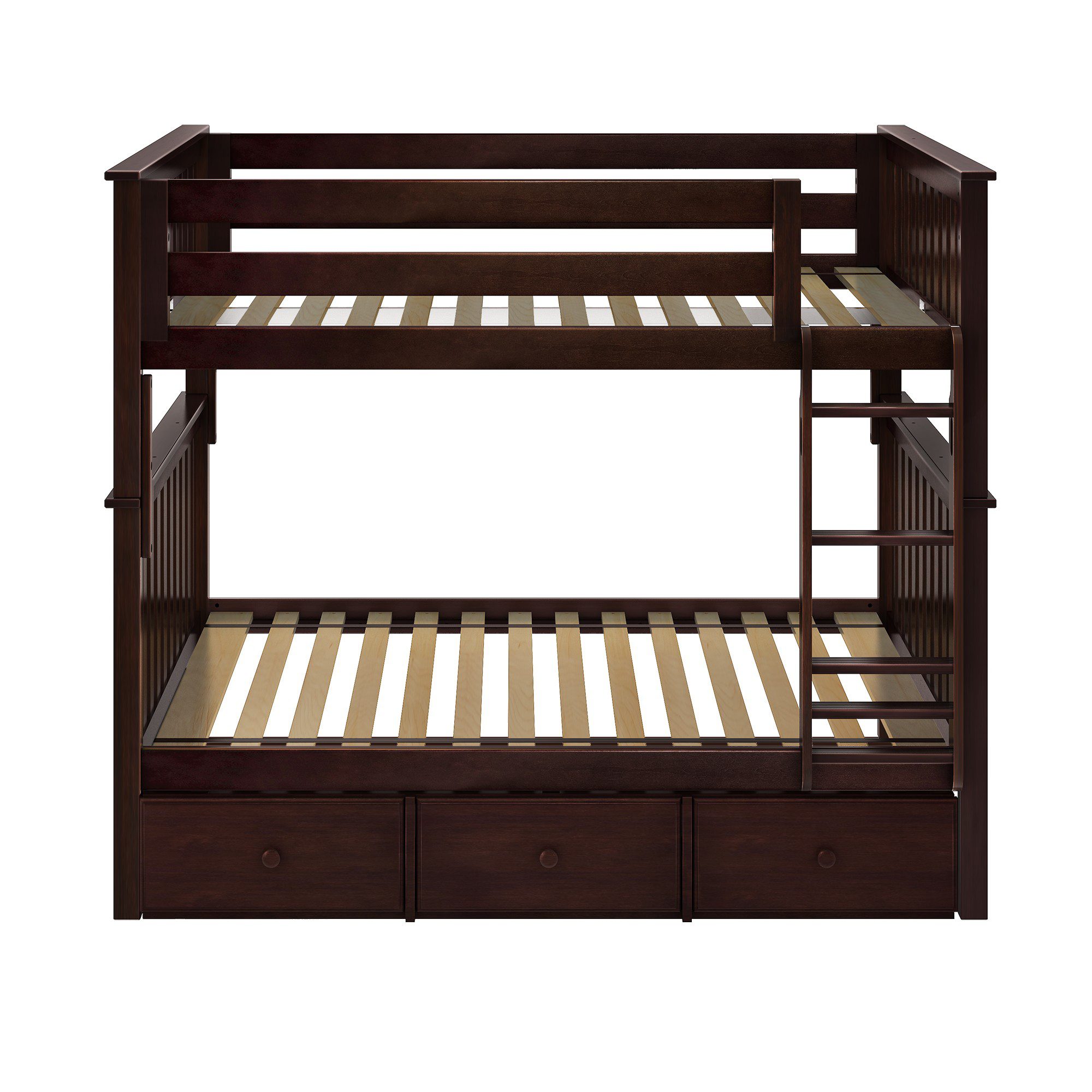 Cambridge Full Over Full Bunk Bed w/Straight Ladder Espresso