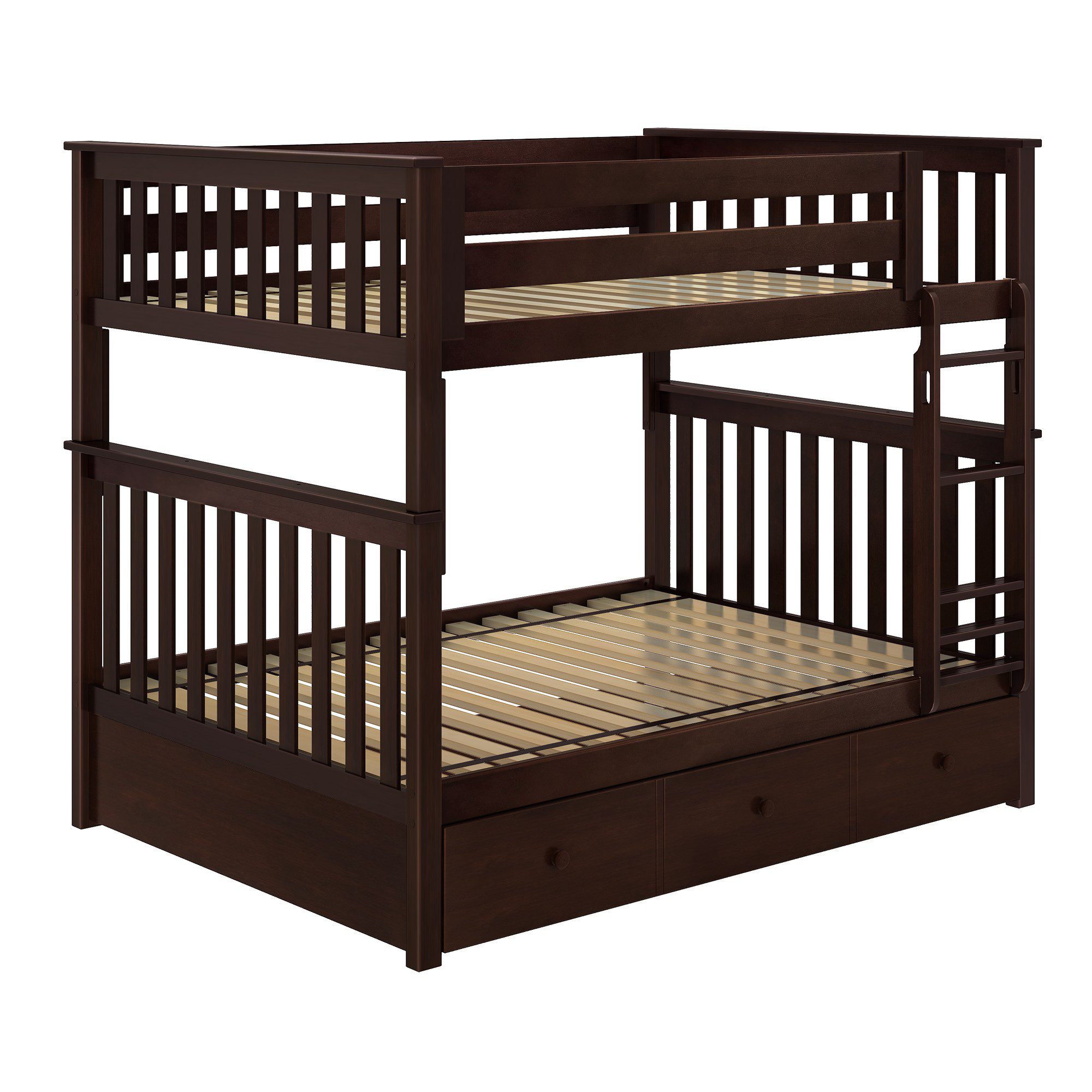 Cambridge Full Over Full Bunk Bed w/Straight Ladder Espresso