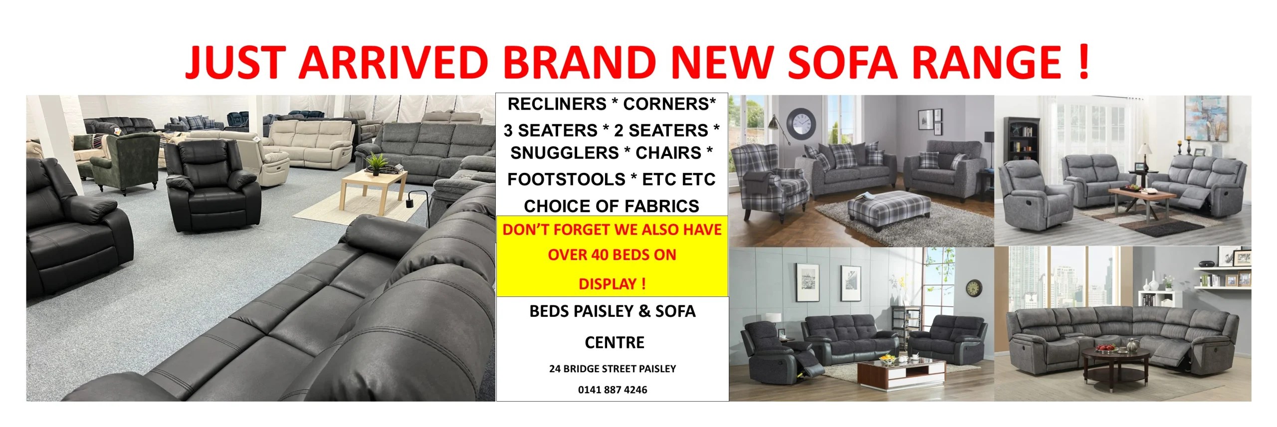 Sofa Centre Beds Paisley