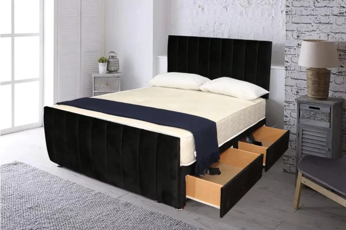 Crushed Velvet Divan Beds for Couples Beds