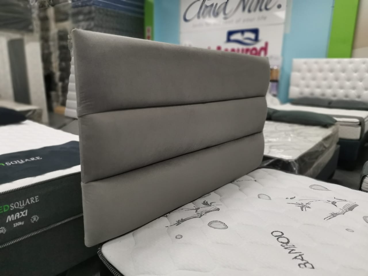 Padded Headboard 60cm 3 Panel Bed Square