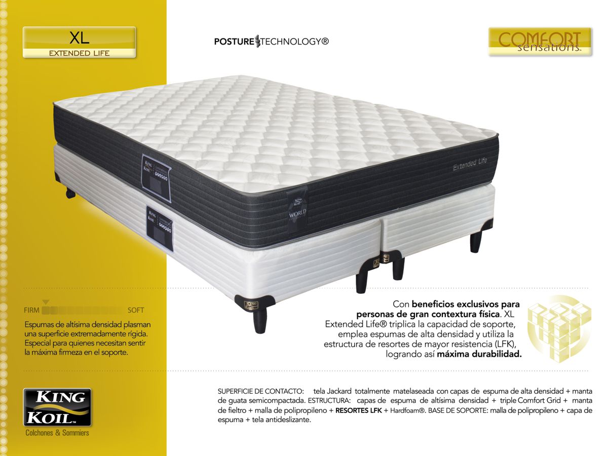 Colchón King Koil XL 90x190 Bed Store San Juan