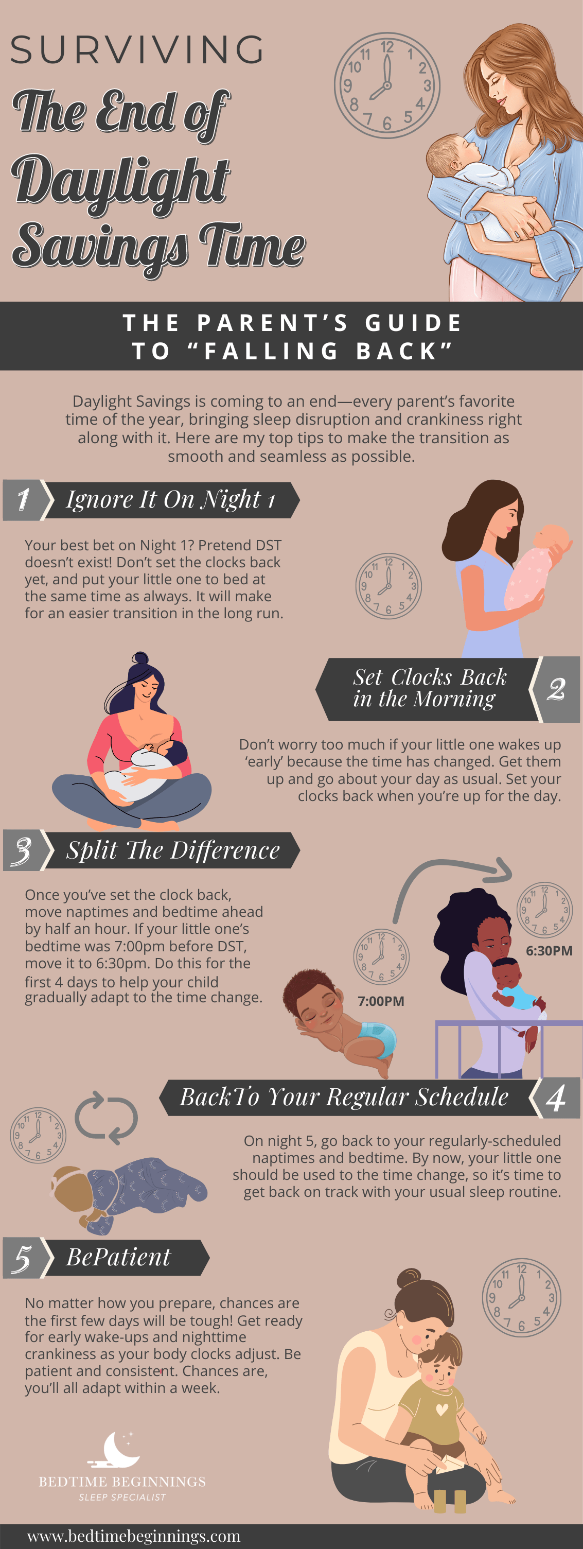 A Guide for the End of Daylight Savings Bedtime Beginnings Sleep