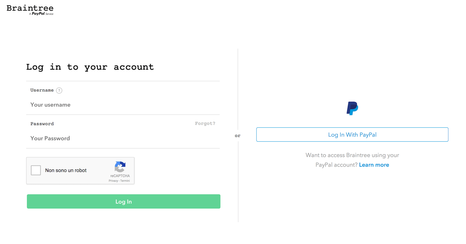 Ho attivato il conto su Braintree, come faccio a collegarlo con Bedzzle? Centro didattico Bedzzle