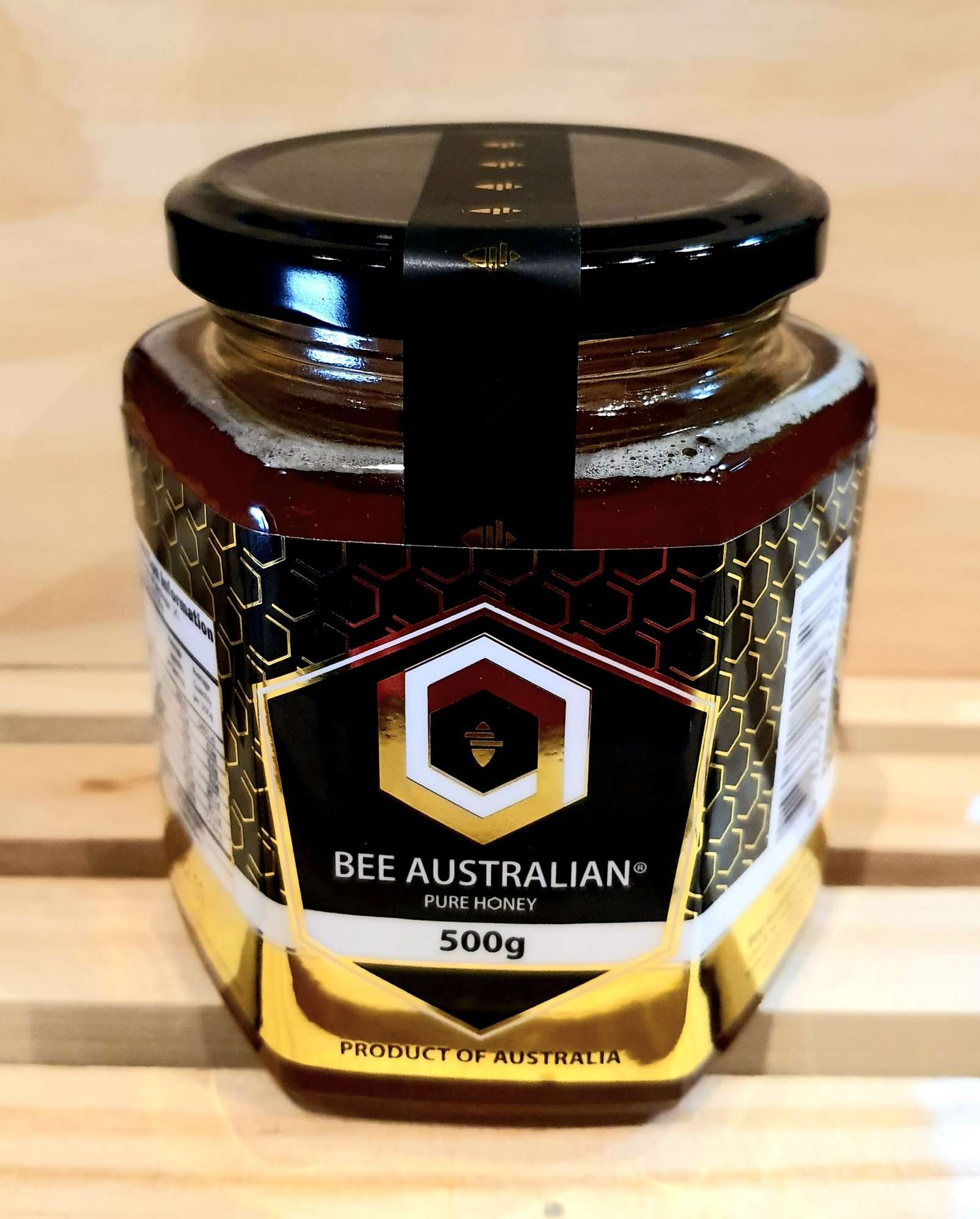 Bee Australian 500g Honey in Hexagon Glass Jar Bee Australian Pty Ltd