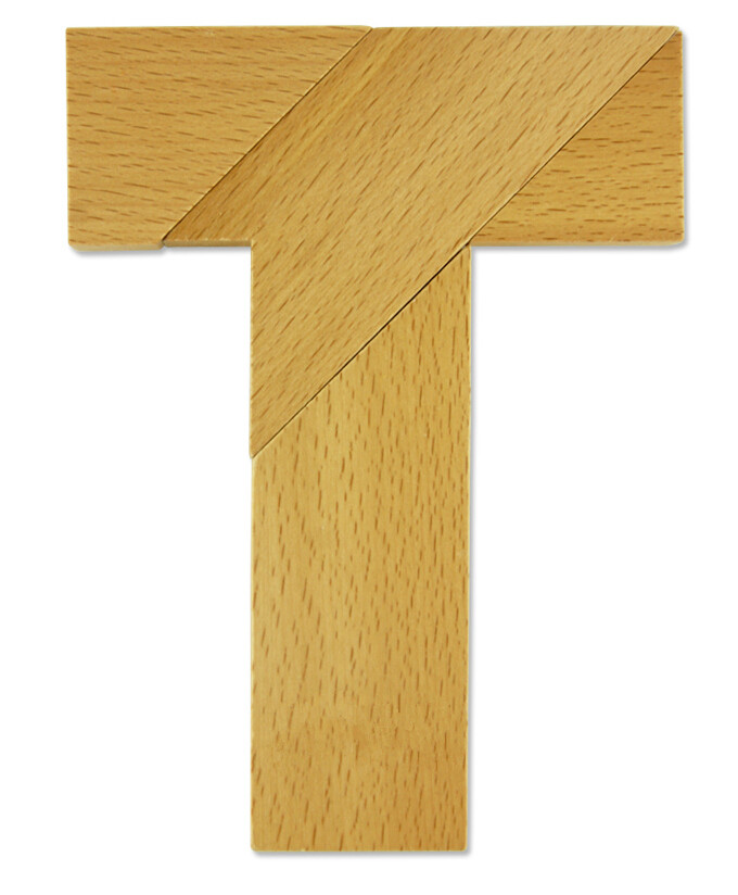 T Puzzle wooden tangram T puzzle for kids play