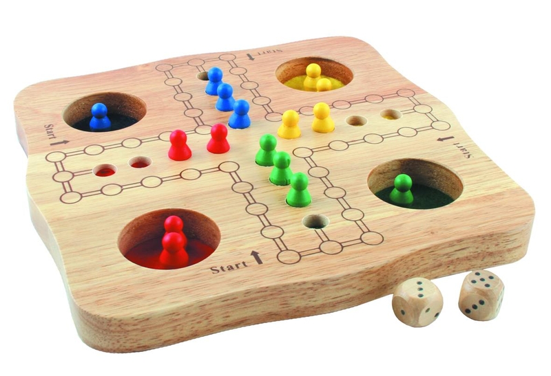 Wooden Ludo Board Game Wooden family strategy game