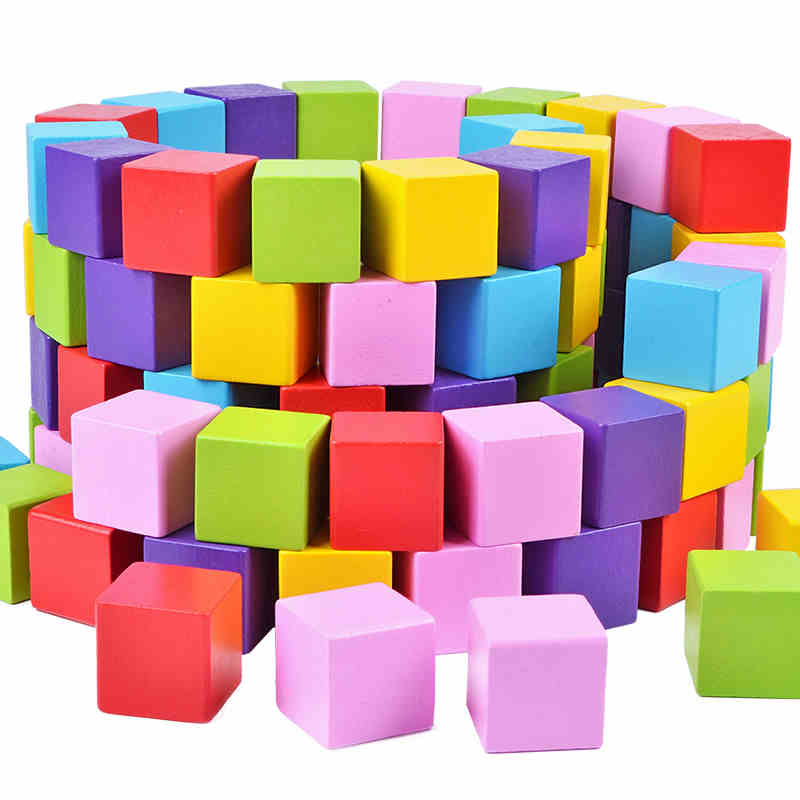 wooden cube toy wooden school teaching aids