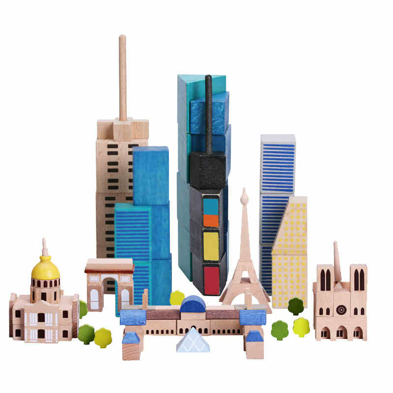 Wooden City Blocks Wooden children building blocks