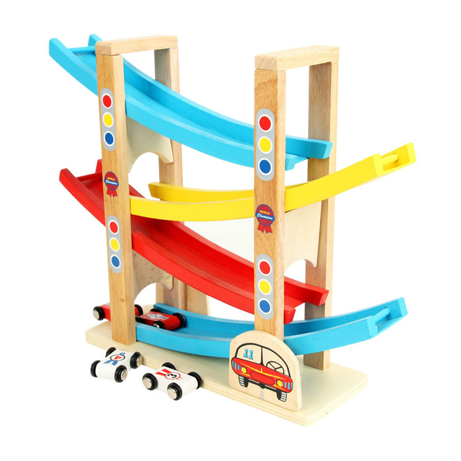 Wooden Ramp Racer wooden children car toys