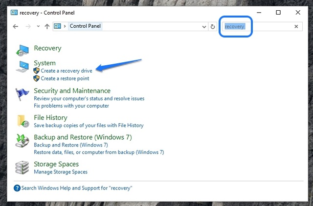 Create a system repair disc support.microsoft.com