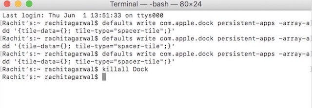 Multiple Spaces command 1