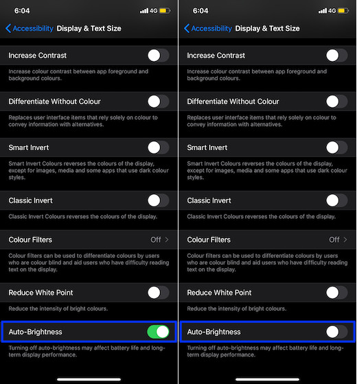 How to Disable AutoBrightness in iOS 13 and iPadOS 13 Beebom