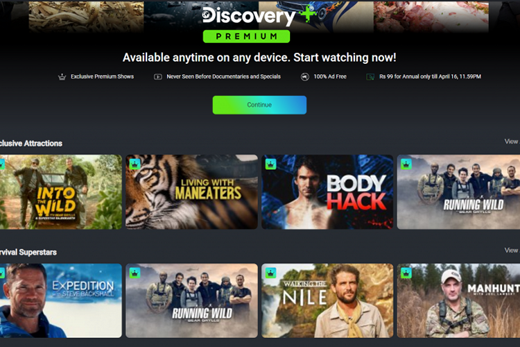 Discovery Plus Annual Subscription Available at Rs 99 Just For Today