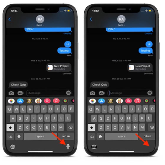 How to Remove Microphone Icon from Keyboard on iPhone Beebom