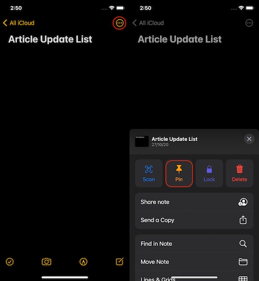 How To Pin Notes In Apple Notes App On Iphone Ipad And Mac beebom