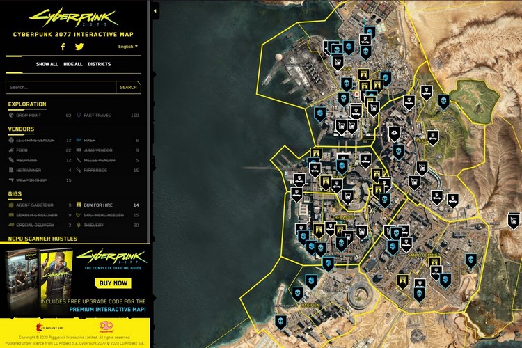 Check Out This SuperCool Cyberpunk 2077 Interactive Map Beebom