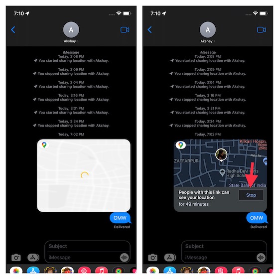 How to Share Your Live Location in iMessage on iPhone (2021) Beebom